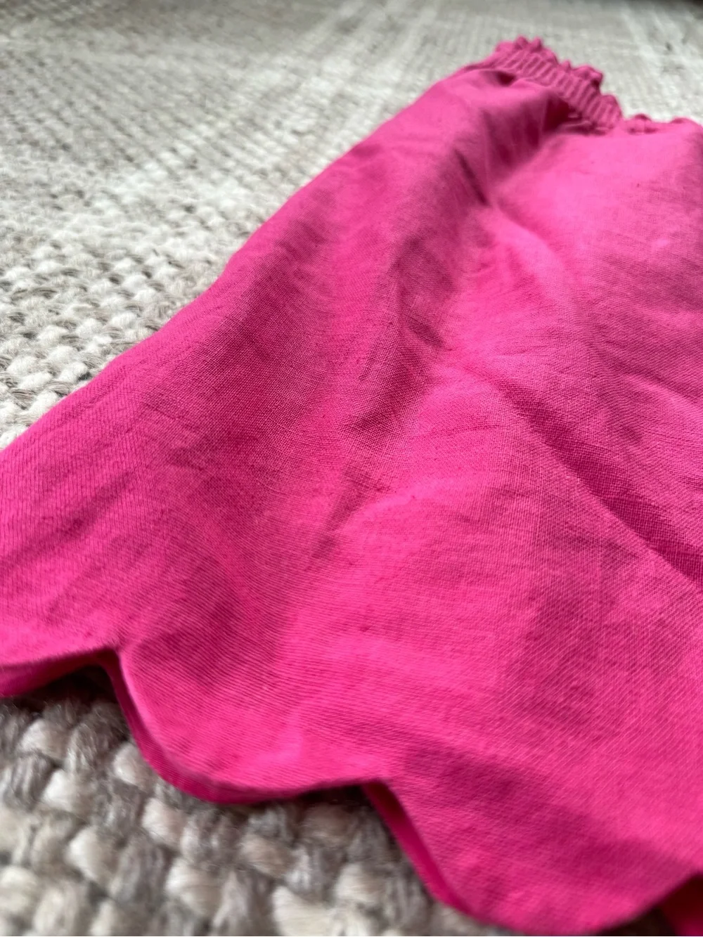 J. Crew scallop linen cotton skirt